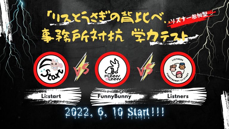 リスとうさぎの背比べ…事務所対抗学力テスト 開催